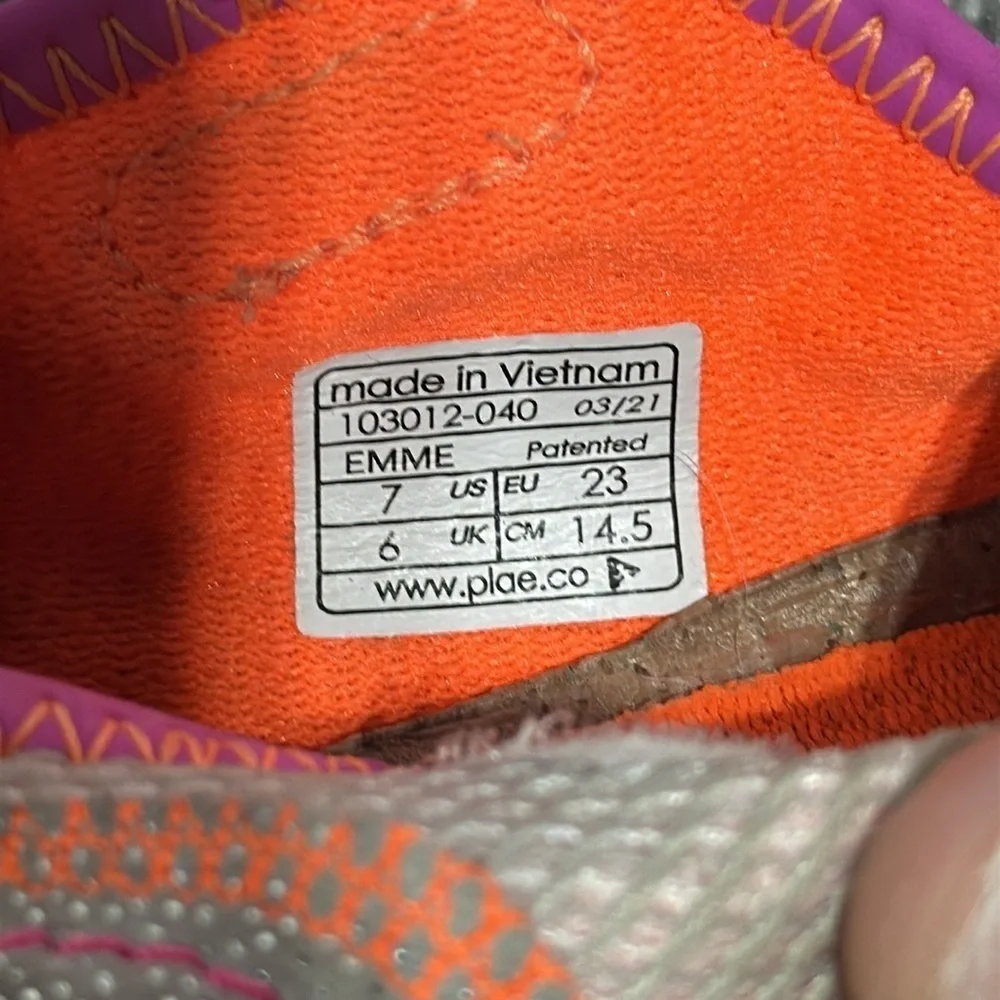 Plae Emme Sporty Jane Silver & Pink Size 7 Toddler